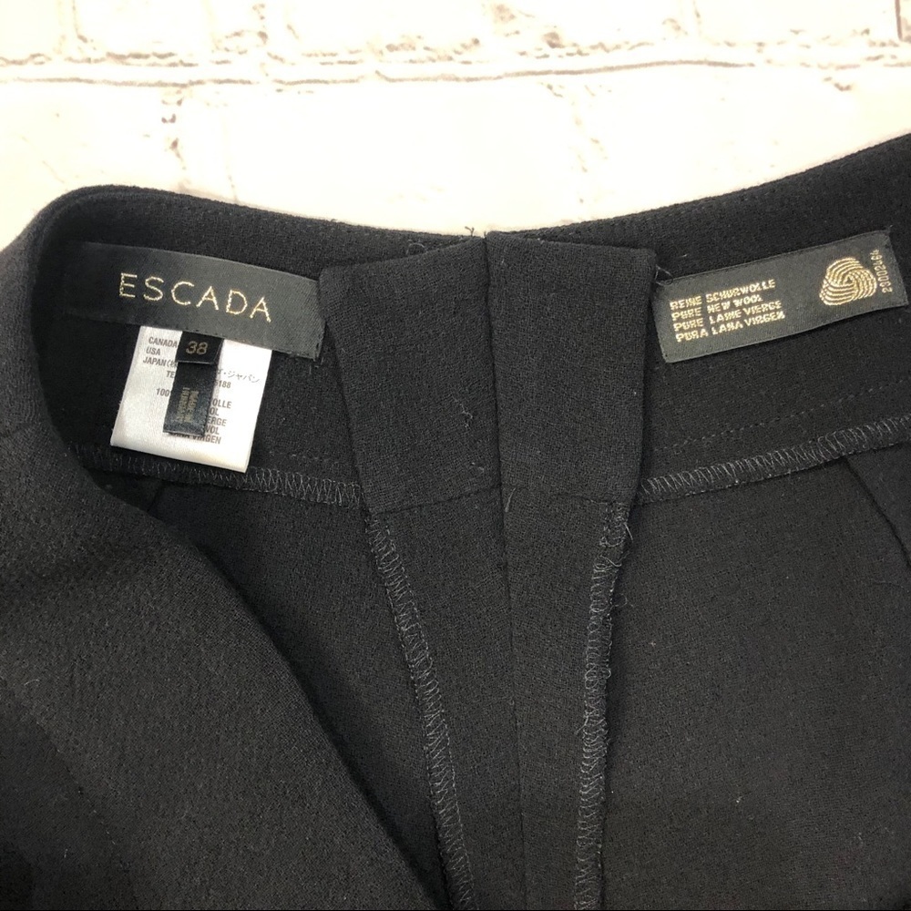 Escada New Pure Wool Dress Pants Black Size 38 Trousers - Picture 11 of 13